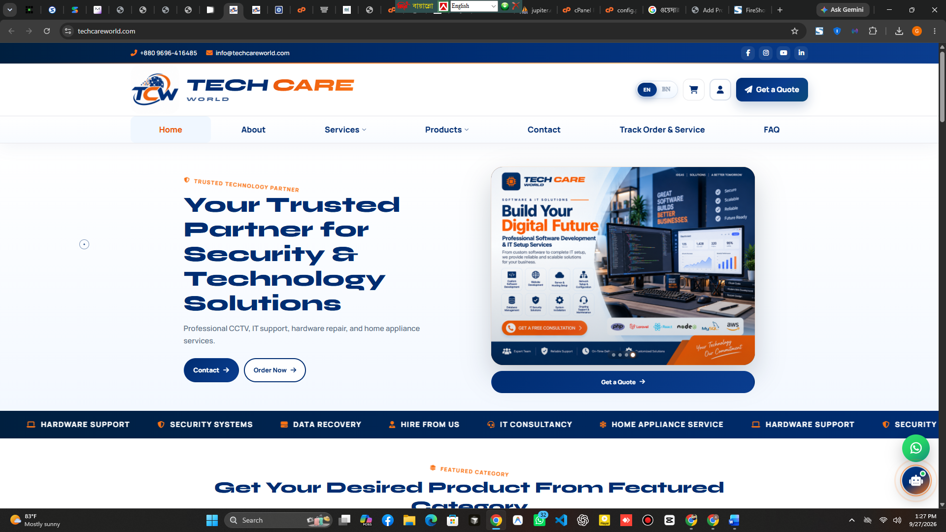 TechCare World - IT Solutions, Repair Services & E-Commerce Platform