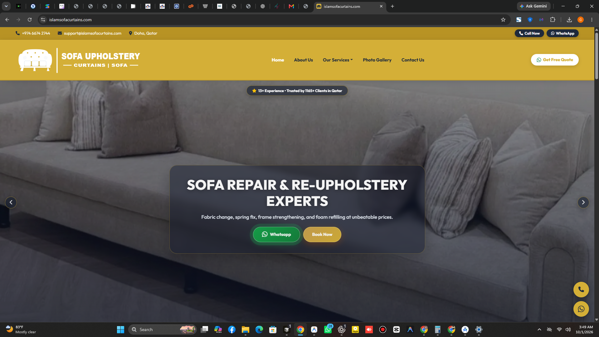 Islam Sofa & Curtains - Custom Furniture & Interior Furnishings Website